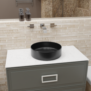 Накладная раковина Charus Teolo 700-011B 36см чёрный